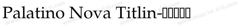 Palatino Nova Titlin字体转换
